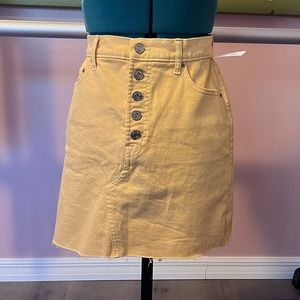 NWT Gap Yellow Denim Skirt